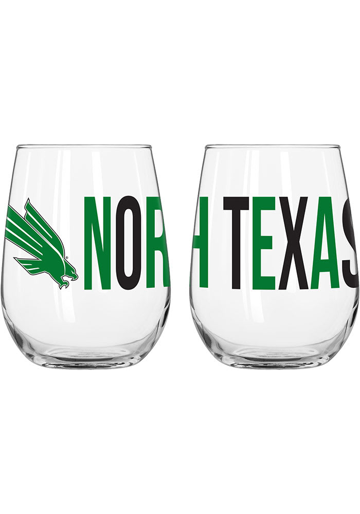 North Texas Mean Green 16OZ Overtime Stemless Wine Glass