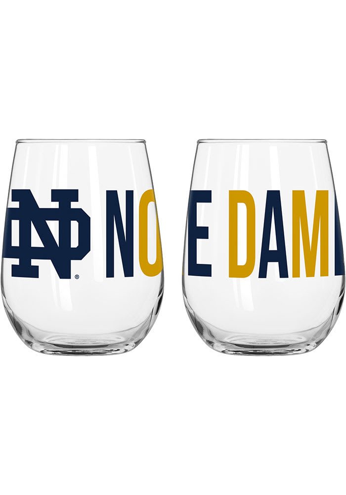 Notre Dame Fighting Irish 16OZ Overtime Stemless Wine Glass
