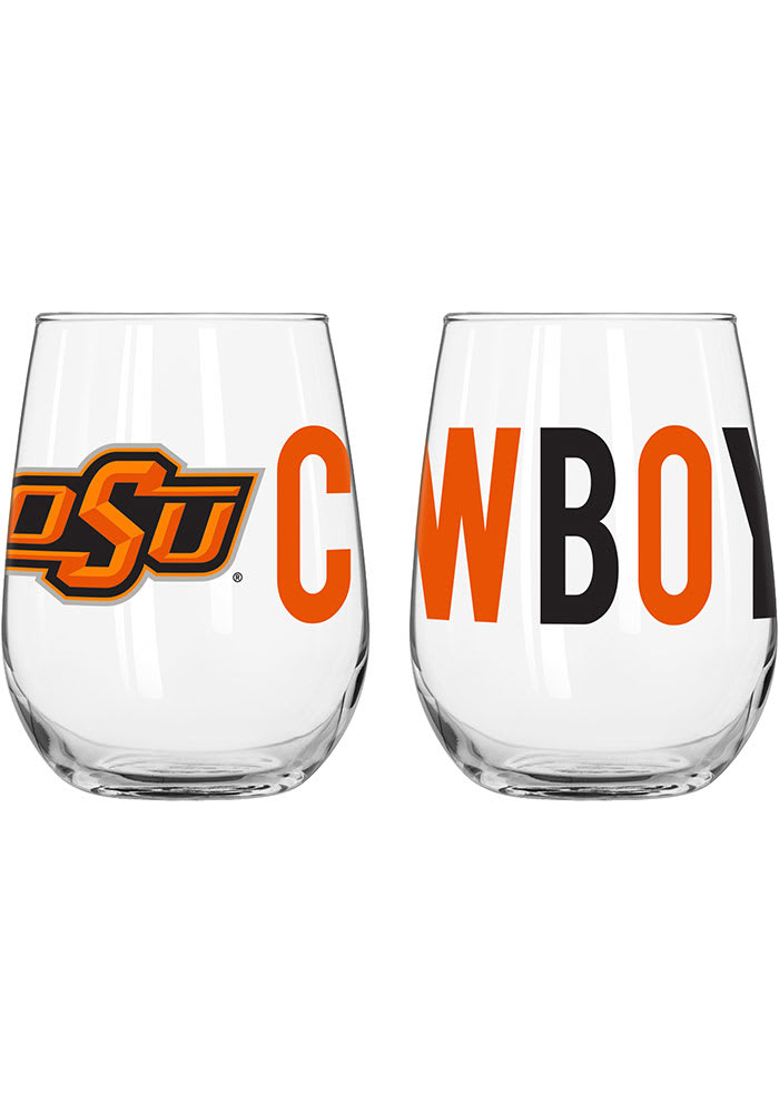Oklahoma State Cowboys 16OZ Overtime Stemless Wine Glass