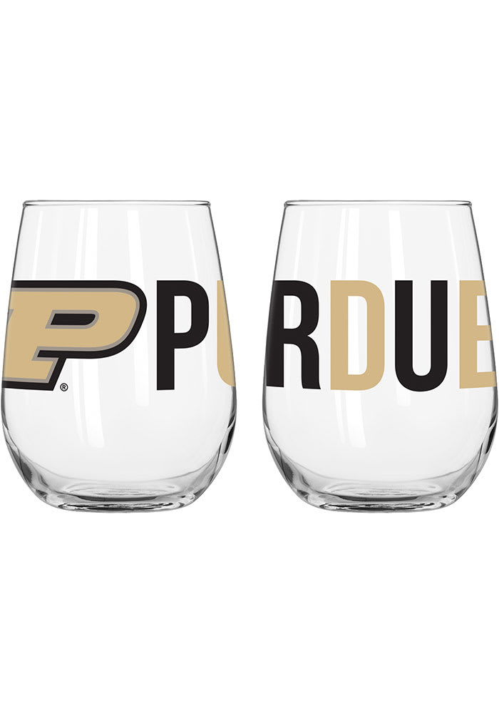 Purdue Boilermakers 16OZ Overtime Stemless Wine Glass