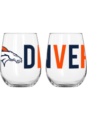 Denver Broncos 16OZ Overtime Stemless Wine Glass