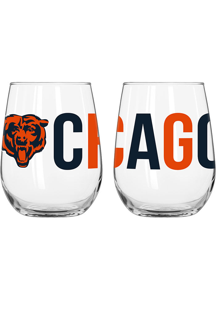 Chicago Bears 16OZ Overtime Stemless Wine Glass