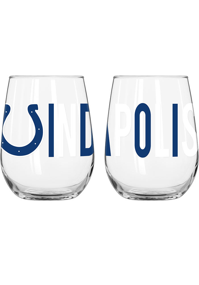 Indianapolis Colts 16OZ Overtime Stemless Wine Glass