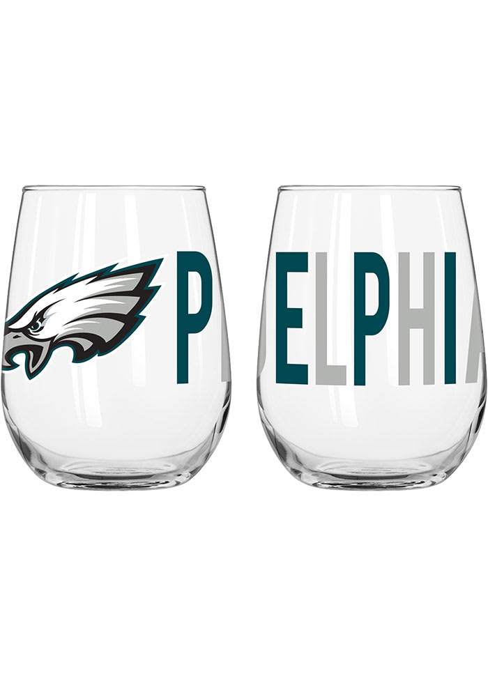 Philadelphia Eagles 16OZ Overtime Stemless Wine Glass