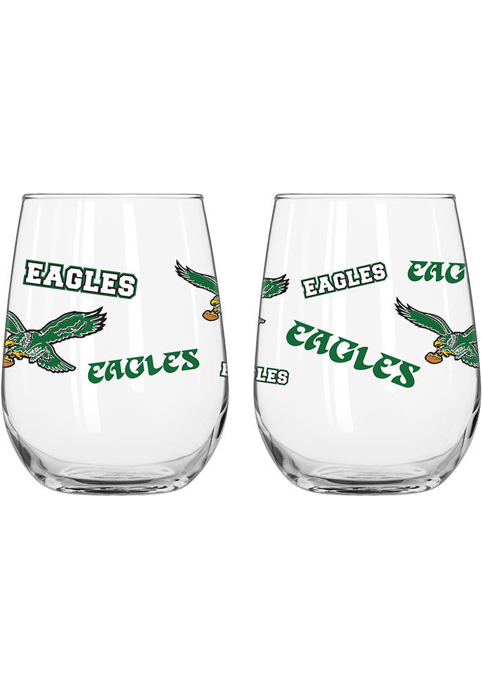 Philadelphia Eagles 16OZ Vintage Spirit Stemless Wine Glass
