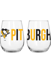 Pittsburgh Penguins 16OZ Overtime Stemless Wine Glass