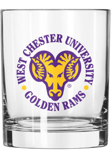 West Chester Golden Rams Satin Etch 14oz Rock Glass