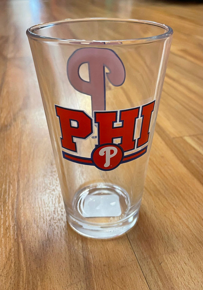Philadelphia Phillies 16-Ounce Pint Glass & 4 Coasters Gift Set 