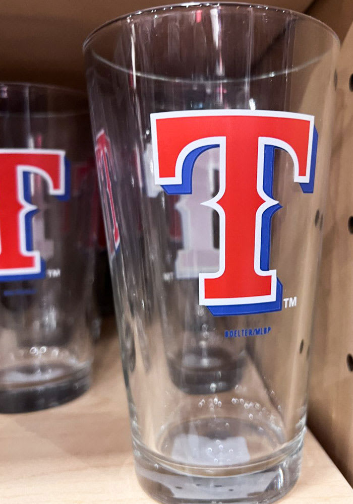 Texas Rangers 16OZ T Logo Pint Glass