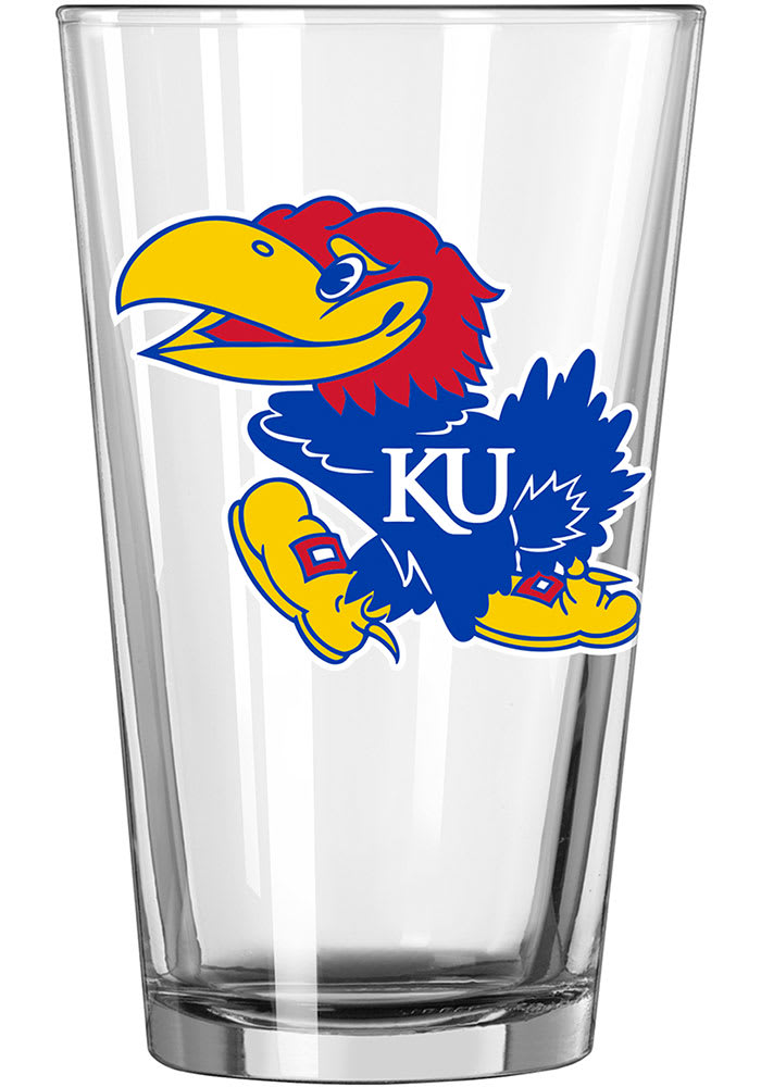 Kansas Jayhawks 16OZ Letterman Pint Glass