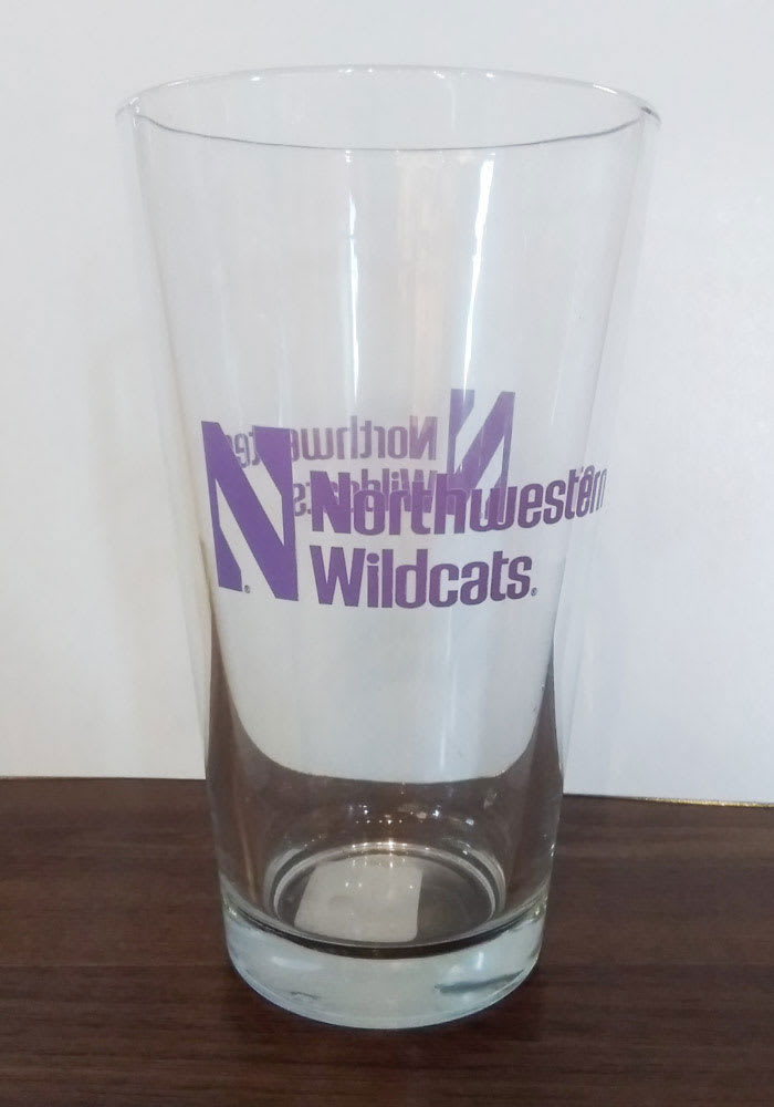 Northwestern Wildcats 14 oz. Tall Beer Glass with Seal Design