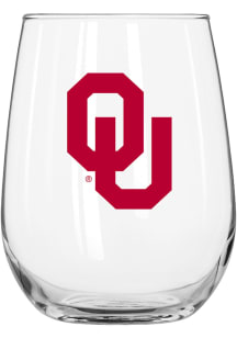 Oklahoma Sooners 16OZ Gameday Curved Stemless Wine Glass