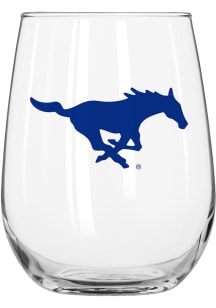 SMU Mustangs 16OZ Gameday Curved Stemless Wine Glass