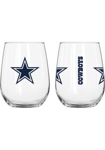 Dallas Cowboys 16OZ Gameday Curved Stemless Wine Glass