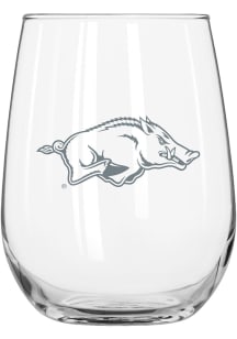Arkansas Razorbacks 16OZ Frost Curved Stemless Wine Glass