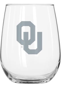 Oklahoma Sooners 16OZ Frost Curved Stemless Wine Glass