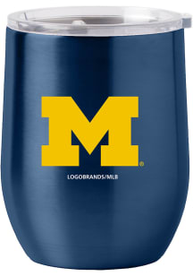 Blue Michigan Wolverines 16oz Gameday Curved Stainless Steel Stemless