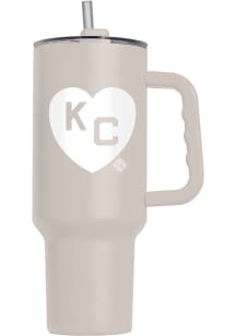 Kansas City Monarchs 40 oz KC Heart Sand Stainless Steel Tumbler - Tan