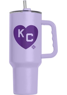 Kansas City Monarchs 40 oz KC Heart Lavendar Stainless Steel Tumbler - Purple