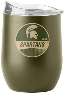 Michigan State Spartans 16OZ Powder Coat Stainless Steel Stemless