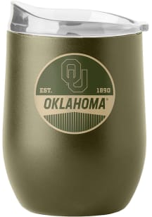 Oklahoma Sooners 16OZ Powder Coat Stainless Steel Stemless