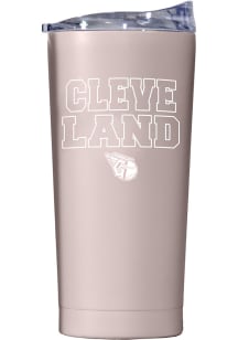 Cleveland Guardians 20OZ Powder Coat Stainless Steel Tumbler - Pink