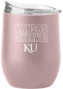 Kansas Jayhawks 16OZ Powder Coat Stainless Steel Stemless