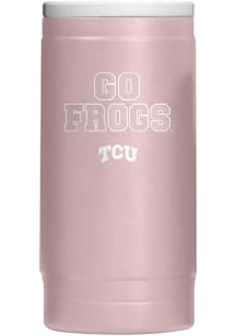 TCU Horned Frogs 12OZ Slim Can Powder Coat Stainless Steel Coolie