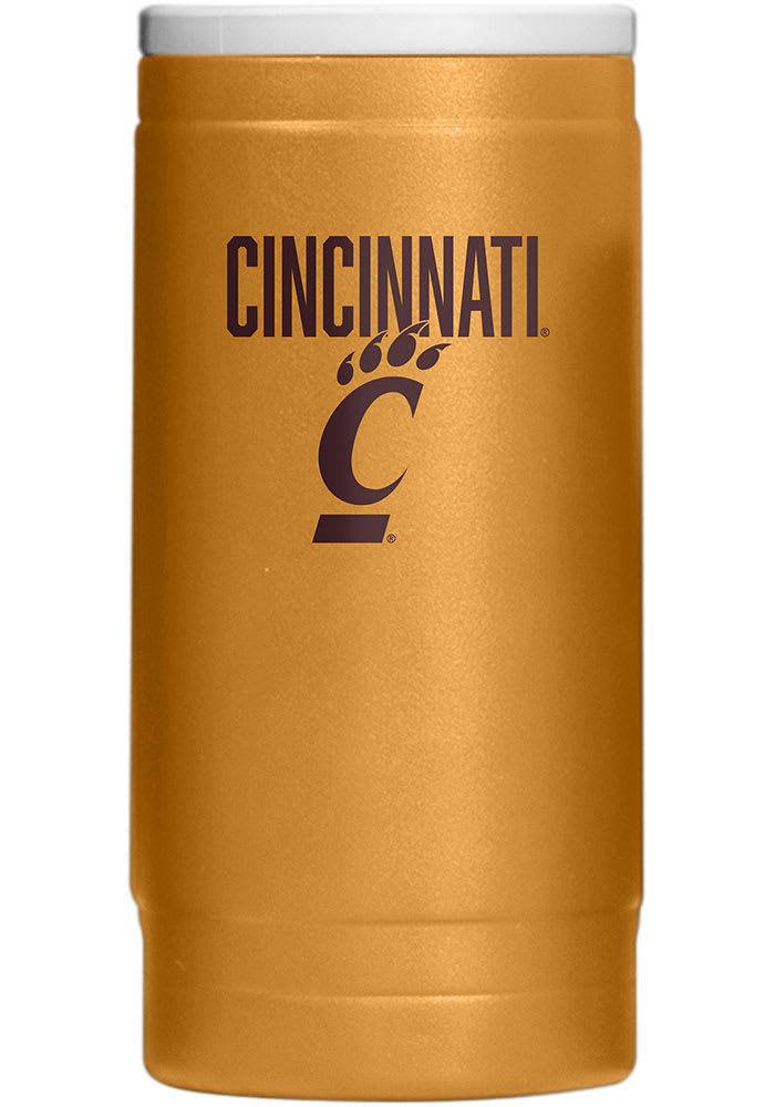 Cincinnati Bearcats 12OZ Slim Can Powder Coat Stainless Steel Coolie