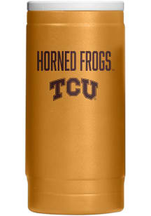 TCU Horned Frogs 12OZ Slim Can Powder Coat Stainless Steel Coolie