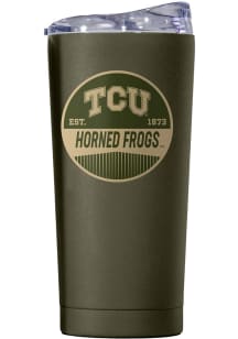 TCU Horned Frogs 20OZ Powder Coat Stainless Steel Tumbler - Olive