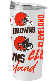 Cleveland Browns 20oz Native Stainless Steel Tumbler - White