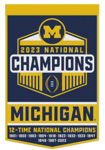 Michigan Wolverines 2023 College Football National Champion 24x38 Banner