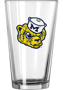 Navy Blue Michigan Wolverines Vault Logo Pint Glass