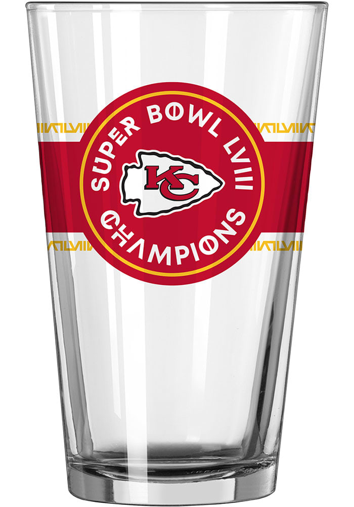 Kansas City Chiefs Super Bowl LVIII Champs Pint Glass - CLEAR