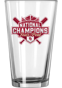 Oklahoma Sooners 2024 WCWS Softball Champions Pint Glass