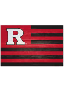 Rutgers Scarlet Knights Wood Sign