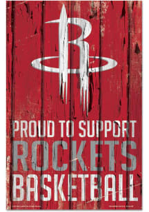 Houston Rockets Wood Sign