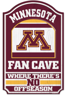 Maroon Minnesota Golden Gophers 11 x 17 Fan Cave Sign