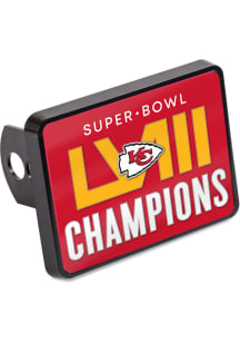Kansas City Chiefs Super Bowl LVIII Champions Rectangle Car Accessory Hitch Cover