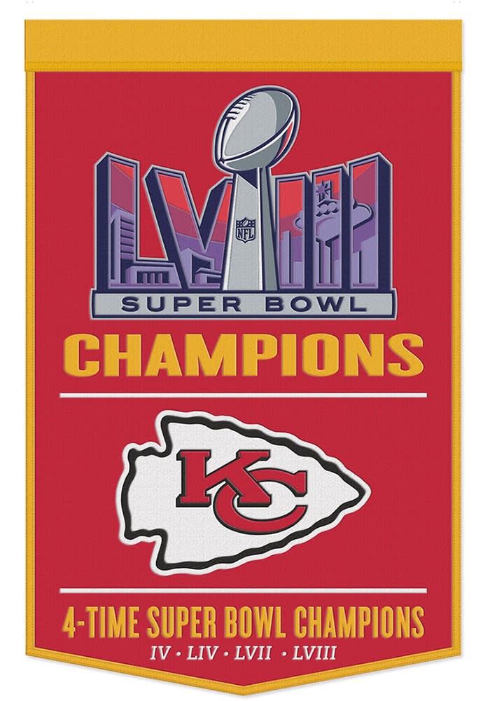 Kansas City Chiefs Super Bowl LVIII Champions 24x38 Banner