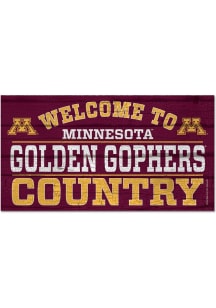 Maroon Minnesota Golden Gophers 13x24 Gophers Country Sign