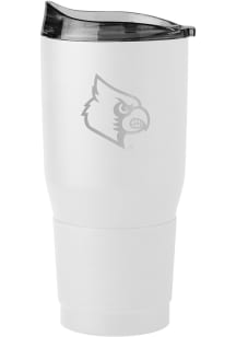 Louisville Cardinals 30oz Etched White Stainless Steel Tumbler - White