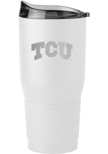 TCU Horned Frogs 30oz Etched White Stainless Steel Tumbler - White