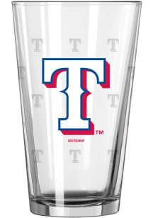 Texas Rangers 16oz Satin Etch Pint Glass