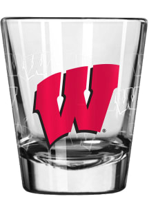 Wisconsin Badgers 2oz Satin Etch Shot Glass