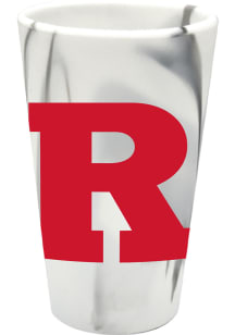 White Rutgers Scarlet Knights 16oz Marble Pint Glass
