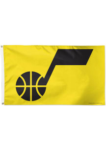 Utah Jazz 3x5 Logo Yellow Silk Screen Grommet Flag