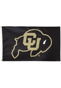 Colorado Buffaloes 3x5 Logo Black Silk Screen Grommet Flag