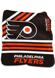 Philadelphia Flyers Stripe Raschel Throw Blanket - Orange